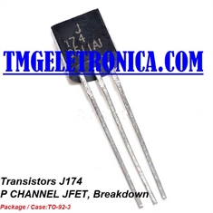 J174 - Transistor J174, Low Noise JFET, Breakdown P CHANNEL JFET 30V, JFET P-CH 30V 350MW - 3Pin TO-92 - J174, Low Noise JFET, Breakdown P CHANNEL JFET